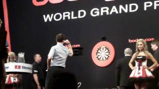 PDC Darts World Grand Prix 2010  Simon Whitlock amp Paul Nicholson Entrances amp Start of Game [upl. by Wilkinson935]