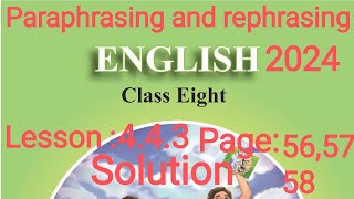 class 8 english unit 443 solution class 8 english page 565758 solution [upl. by Libenson]