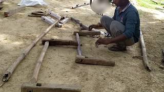 How to Make Charpai Frame at Home Step by Step rope bed  Part 1  CharPai Bed Start at Home Easy [upl. by Latton]