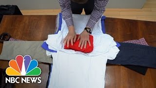 Bundle Packing For Wrinkle Free Clothes  CarryOn  NBC News [upl. by Conias]