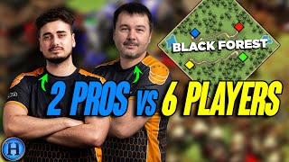 2 Pros vs 6 Players ON BLACK FOREST  AoE2 [upl. by Siloa]