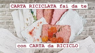 Come RICICLARE la CARTA  lavoretti fai da te  riciclo creativo tutorial 45 [upl. by Azirb]