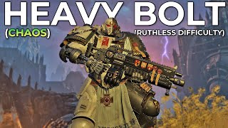 Space Marine 2 – Solo Tactical Ruthless Difficulty vs Chaos Heavy Bolt Rifle Max Level [upl. by Gwennie]