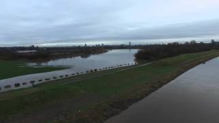 Littleton Road playing fields flood with a drone in 4K [upl. by Atilef392]