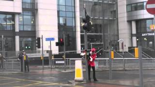 Wind lashes Leeds city centre as a storm front hits the UK [upl. by Rickart125]