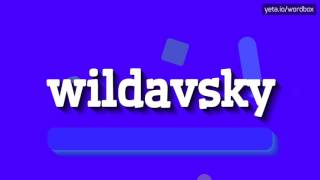 WILDAVSKY  HOW TO PRONOUNCE IT [upl. by Jemine]