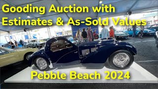 Gooding Auction Pebble Beach 2024 [upl. by Immot]