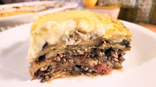 Lighter Greek Moussaka Dinner eggplant mediterranean dinnerideas dinnerrecipe homemadecooking [upl. by Dlorad537]