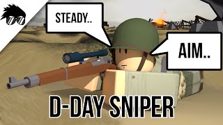 Winning D Day Only with a Sniper  Roblox [upl. by Placeeda608]