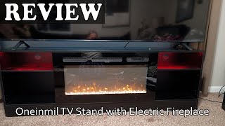 oneinmil Fireplace TV Stand with Electric Fireplace  Installation amp Review [upl. by Taggart661]