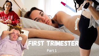 I filmed my whole FIRST TRIMESTER Weeks 5  13 PART 1 [upl. by Zurciram]