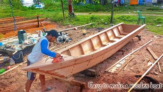 Cara mudah membuat perahu kayu [upl. by Nonnaihr]