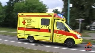 German ambulances and other EMS vehicles responding [upl. by Abeu]