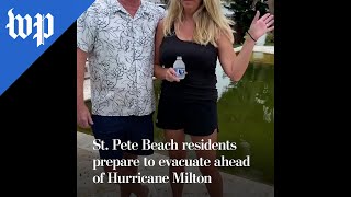 St Pete Beach residents prepare to evacuate ahead of Milton [upl. by Valdas869]