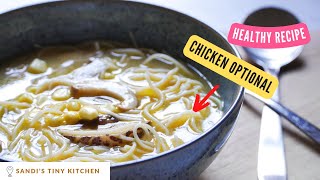 Shiitake amp Corn Chicken Noodle Soup  Easy Soup Recipe [upl. by Eux799]