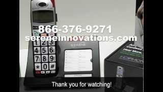 Serene Innovations CL60 Big button amplified talking Caller ID cordless phone  INTRODUCTION [upl. by Areyk295]