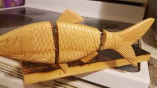 Hand carved wooden swim bait [upl. by Elok426]