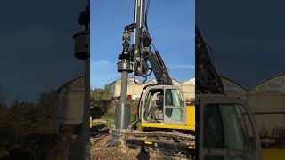 GEAX EK110 drill rig driving casings with Geax casing oscillator [upl. by Sloane842]