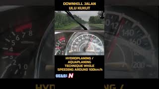 Hydroplaning  Aquaplaning At 120kmh Situation hydroplane [upl. by Banquer38]