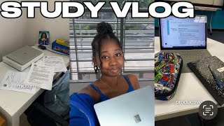 STUDY VLOG 📓 midterm exam season lots of studying productive [upl. by Loreen]