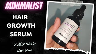 Minimalist Hair Growth Actives Hair Serum Review ✅ l Control Hairfall Boost Growth 📈 [upl. by Htebazileyram33]