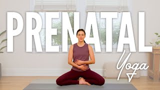 Prenatal Yoga  22Minute Home Yoga Practice [upl. by Walker161]