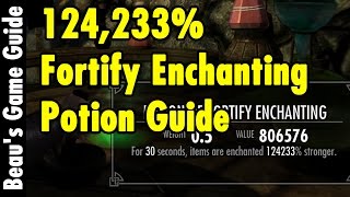 124833 Fortify Enchanting Potions Guide  Skyrim Special Edition  xBeau Gaming [upl. by Klayman]