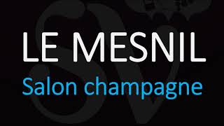 How to Pronounce Le Mesnil Salon Champagne  French Wine Pronunciation [upl. by Thursby]