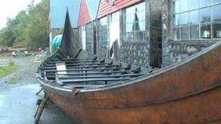 Kvalsundbåten  Replica of the preViking Norse Kvalsund ship [upl. by Wolram]