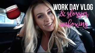 Work Day Vlog  Glossier Unboxing  Follow me Around [upl. by Thurmond]