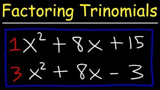 Factoring Trinomials The Easy Fast Way [upl. by Alina]