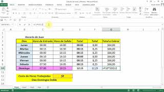 Cáculo de Horas Laborales y Pago de Sueldos por Horas en Excel  Plantillas [upl. by Pompea]