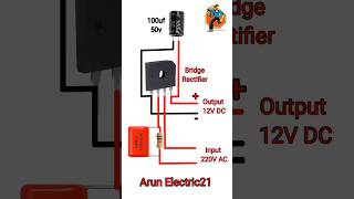 How to 220V AC to 12V DC Without transformer elecrical shorts [upl. by Hardigg224]