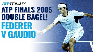 Federer v Gaudio 2005 The Only Double Bagel in ATP Finals History [upl. by Zined462]