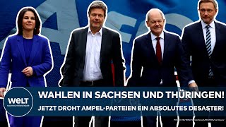 LANDTAGSWAHLEN Sachsen und Thüringen Jetzt droht den AmpelParteien ein absolutes Desaster [upl. by Onitsuj]