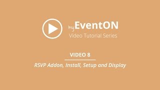 EventOn  Video 8  RSVP Addon Install setup and Display [upl. by Huang]