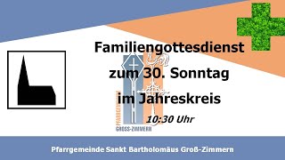 Kath Gottesdienst zum 30 Sonntag im Jahreskreis 271024 1030 Uhr St Bartholomäus GrZimmern [upl. by Saxon]