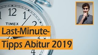 Abitur 2019 in Hessen NRW Niedersachsen BW RLP etc LastMinute Tipps  Leo Eckl [upl. by Naitirb473]