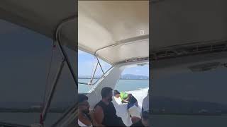 Just for fun speedboat waterride ride sea water seasickness comedy mallugram comedyvideo [upl. by Saixela]