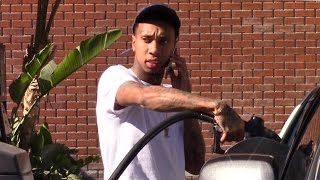 Tyga Fills Up After Hot Night With Kylie Jenner After AMAs Lips Sealed [upl. by Quartas]