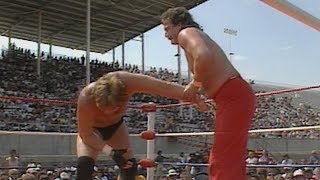 Ted DiBiase and Jake quotThe Snakequot Roberts trade punishing blows outdoors in 1985 WWE Hidden Gem [upl. by Harshman60]