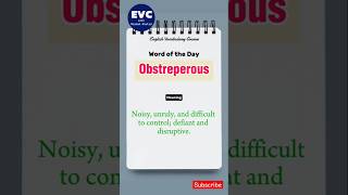 quotObstreperousquot Meaning in English English Vocabulary Course english englishvocabulary [upl. by Gide22]