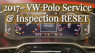 VW Polo 2017 Service amp Inspection RESET [upl. by Nylirem]