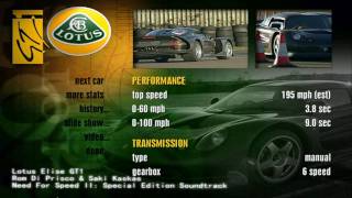 Need for Speed II Soundtrack  Lotus Elise GT1 [upl. by Nnyllatsyrc661]