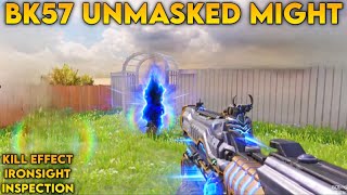 LEGENDARY BK57 KILL UNMASKED MIGHT EFFECT INSPECTION IRONSIGHT GAMEPLAY CODM S8 LEAKS 2024 COD [upl. by Yendor]