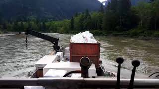 Kingcome Inlet freight run aboard the quotInlet Raiderquot [upl. by Asinla]