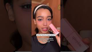 CHINESE DOUYIN BUNNY TONGUE TREND ON BROWN SKIN 💗 makeup shorts douyinmakeup lipgloss [upl. by Gnuy]