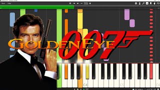 Goldeneye 007 Menu Pause Music  Piano Tutorial  Synthesia [upl. by Guillema593]