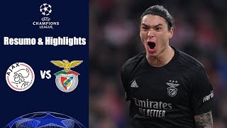 Ajax  Benfica 01  Resumo amp Highlights  Liga dos Campeões [upl. by Ykcul]