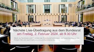 Livestream der 1040 Sitzung des Bundesrates [upl. by Palestine]